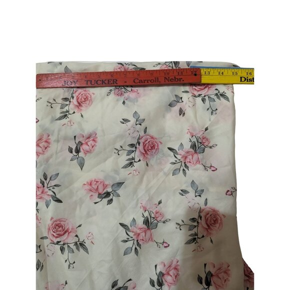 Reverse Womens Backless Dress Size L Yellow Pink Floral Strappy Rose Print Chic - Picture 6 of 12